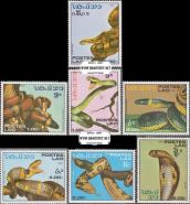 *Známky Laos 1986 Hady, nerazítkovaná séria MNH - Kliknutím na obrázok zatvorte -